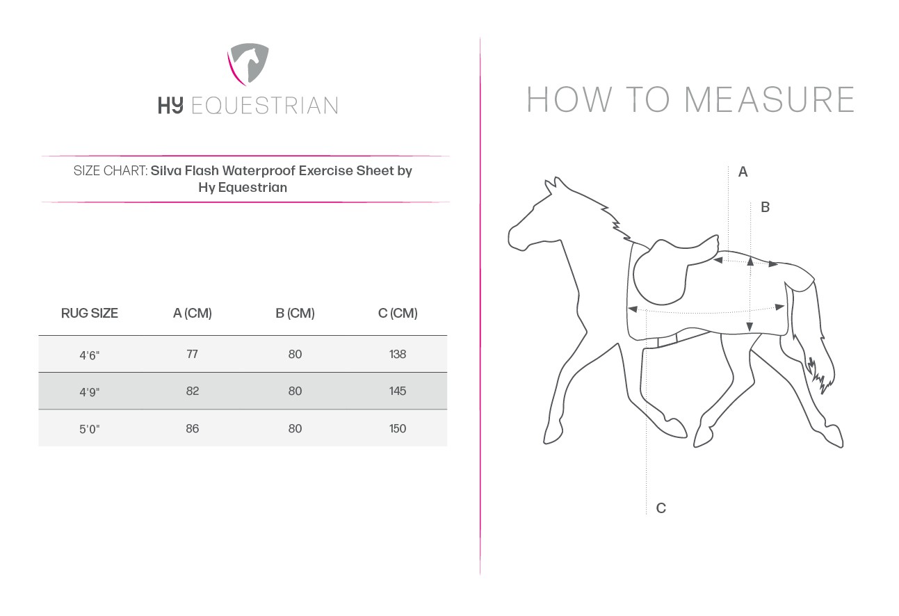 Hy Equestrian Silva Flash Waterproof Exercise Sheet by Hy Equestrian